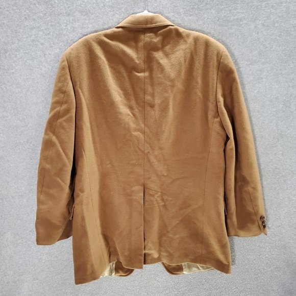 Rudy Harris Men Blazer Jacket Medium Brown Camel Hair Button Up Pockets Collar - Picture 10 of 12
